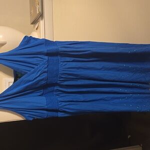 NWT Lane Bryant blue and green dress